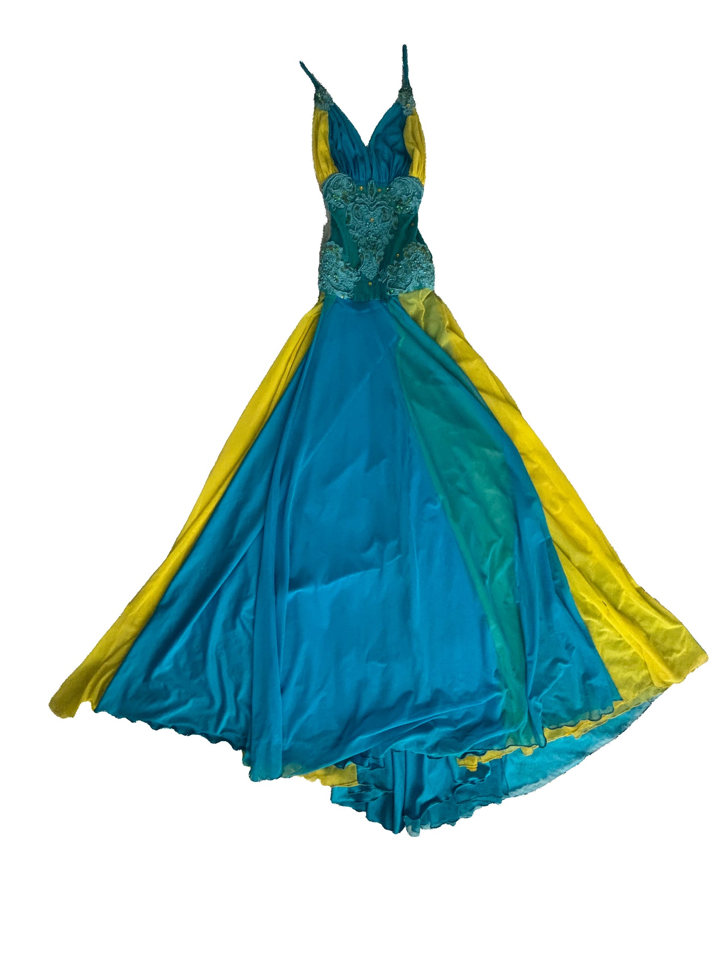 Blue & Yellow Glow Dress