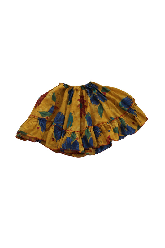 Yellow Floral Mini Skirt