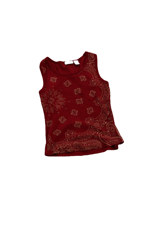 Red Tank with Yellow Details